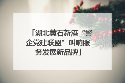 湖北黄石新港“警企党建联盟”叫响服务发展新品牌