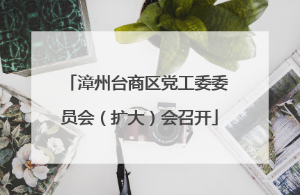 漳州台商区党工委委员会（扩大）会召开