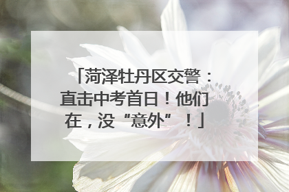菏泽牡丹区交警：直击中考首日！他们在，没“意外”！