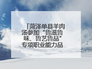 菏泽单县羊肉汤参加“鲁滋鲁味、鲁艺鲁品”专项职业能力品牌展示活动