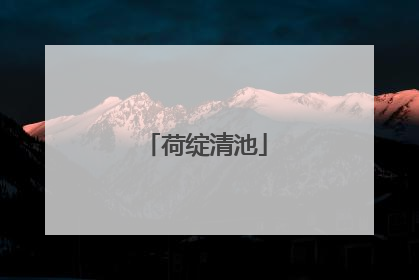 荷绽清池