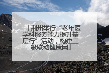 荆州举行“老年医学科服务能力提升基层行”活动，构建三级联动健康网