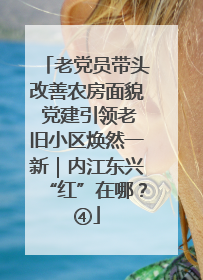 老党员带头改善农房面貌 党建引领老旧小区焕然一新｜内江东兴“红”在哪？④