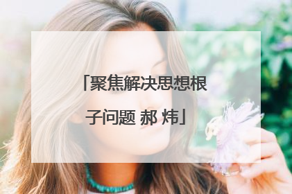 聚焦解决思想根子问题 郝 炜