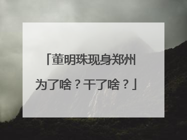 董明珠现身郑州 为了啥？干了啥？