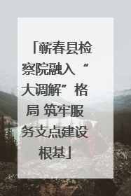 蕲春县检察院融入“大调解”格局 筑牢服务支点建设根基
