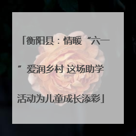 衡阳县：情暖“六一”爱润乡村 这场助学活动为儿童成长添彩