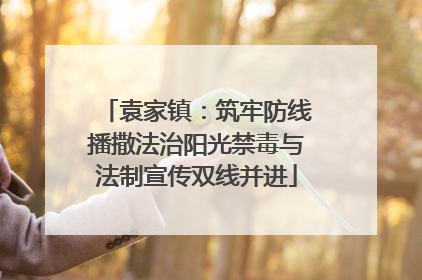 袁家镇：筑牢防线播撒法治阳光禁毒与法制宣传双线并进