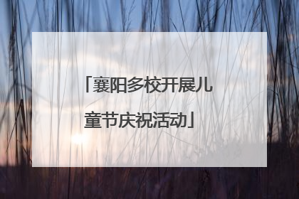 襄阳多校开展儿童节庆祝活动