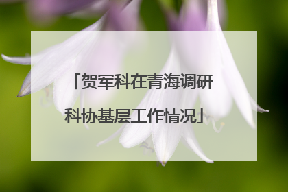 贺军科在青海调研科协基层工作情况