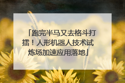 跑完半马又去格斗打擂！人形机器人技术试炼场加速应用落地