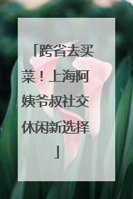 跨省去买菜！上海阿姨爷叔社交休闲新选择
