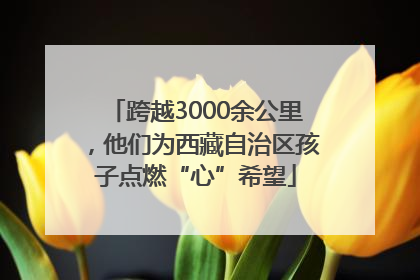 跨越3000余公里，他们为西藏自治区孩子点燃“心”希望