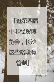 逛第四届中非经贸博览会，长沙这些路段有管制
