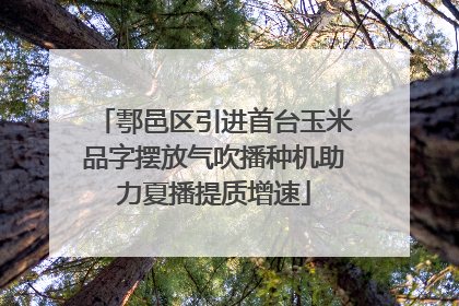 鄠邑区引进首台玉米品字摆放气吹播种机助力夏播提质增速