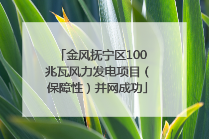 金风抚宁区100兆瓦风力发电项目（保障性）并网成功