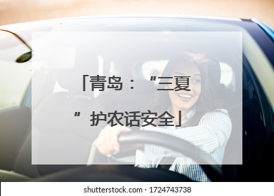 青岛：“三夏”护农话安全