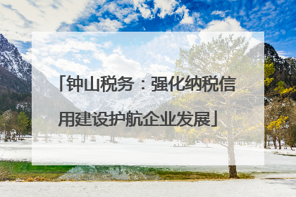 钟山税务：强化纳税信用建设护航企业发展