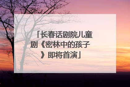 长春话剧院儿童剧《密林中的孩子》即将首演