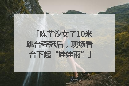 陈芋汐女子10米跳台夺冠后，现场看台下起“娃娃雨”