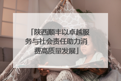 陕西顺丰以卓越服务与社会责任助力消费高质量发展