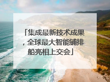 集成最新技术成果，全球最大智能铺排船亮相上交会