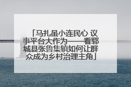 马扎虽小连民心 议事平台大作为——看郓城县张鲁集镇如何让群众成为乡村治理主角