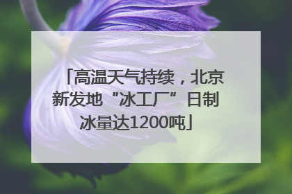 高温天气持续，北京新发地“冰工厂”日制冰量达1200吨