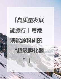 高质量发展能源行丨粤港澳能源科研的“超级孵化器”