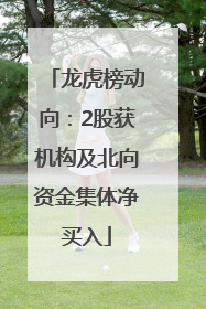 龙虎榜动向：2股获机构及北向资金集体净买入