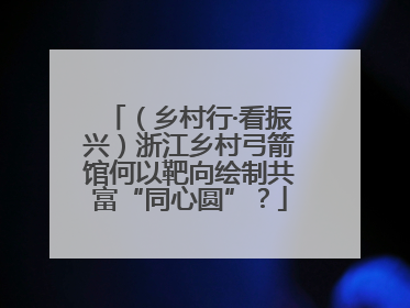 （乡村行·看振兴）浙江乡村弓箭馆何以靶向绘制共富“同心圆”？