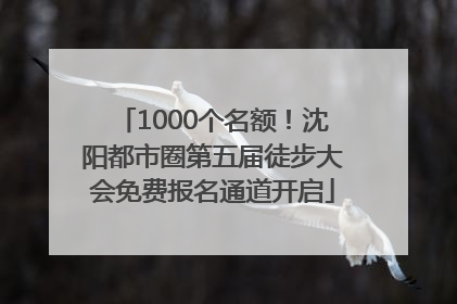 1000个名额！沈阳都市圈第五届徒步大会免费报名通道开启