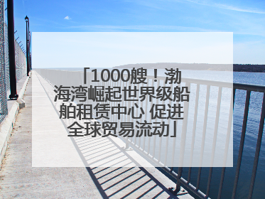 1000艘！渤海湾崛起世界级船舶租赁中心 促进全球贸易流动