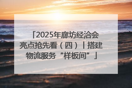 2025年廊坊经洽会亮点抢先看（四）丨搭建物流服务“样板间”