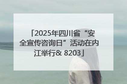 2025年四川省“安全宣传咨询日”活动在内江举行& 8203