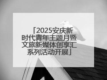 2025安庆新时代青年主题月暨文旅新媒体创享汇系列活动开展