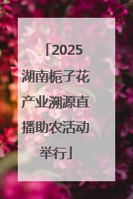 2025湖南栀子花产业溯源直播助农活动举行