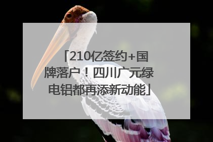 210亿签约+国牌落户！四川广元绿电铝都再添新动能