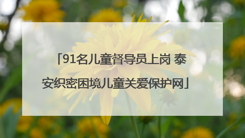 91名儿童督导员上岗 泰安织密困境儿童关爱保护网