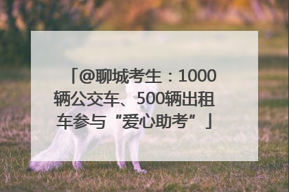 @聊城考生：1000辆公交车、500辆出租车参与“爱心助考”